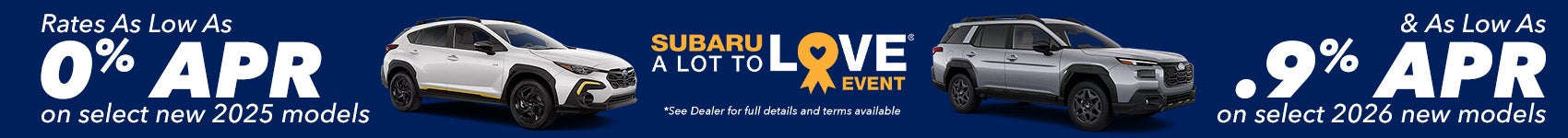 Rates as low as 0% APR on select new 2025 models